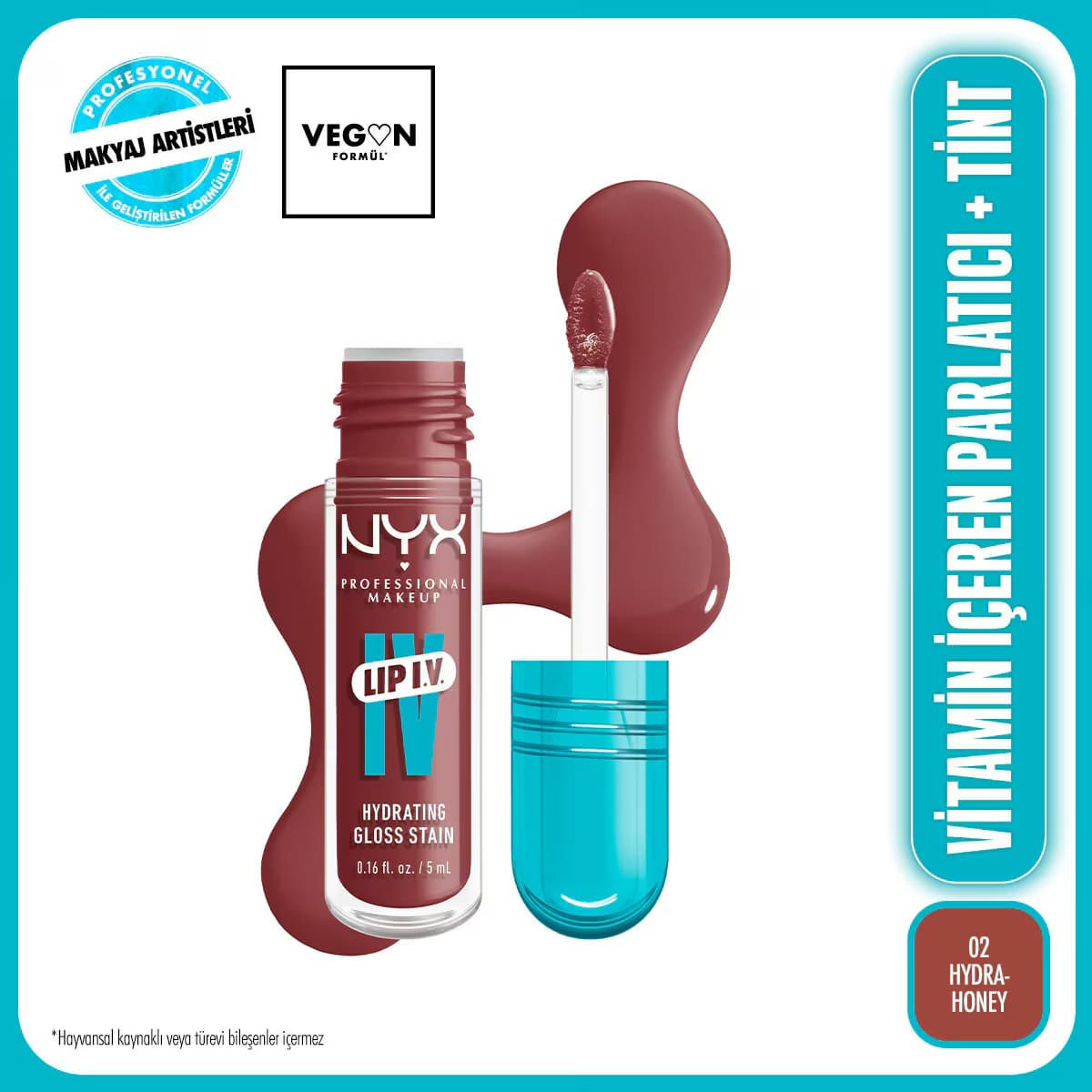 Nyx Professional Make Up Lip IV Dudak Parlatıcısı Tint Hydra Honey