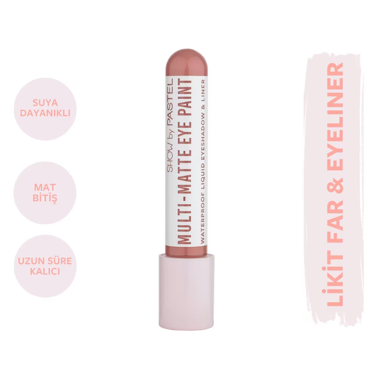 Show By Pastel Multi-Matte Eye Paint Waterproof Mat Likit Far ve Eyeliner 83 Stylish
