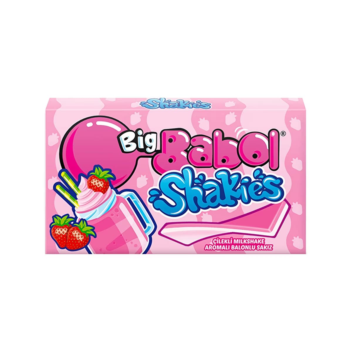 Big Babol Shakies Çilekli Milkshake Aromalı Sakız 26 gr - Gratis