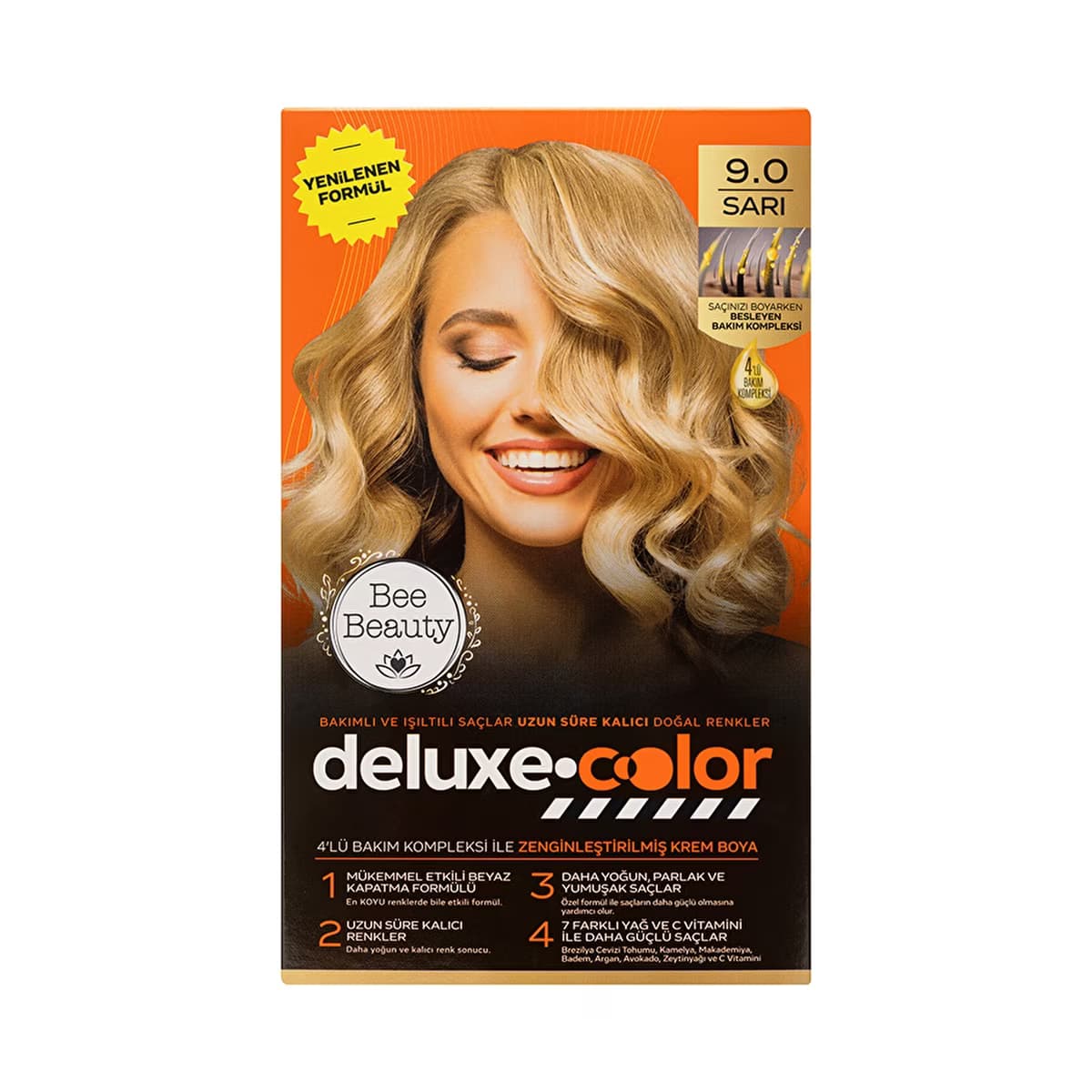 Bee Beauty Deluxe Color Kit Saç Boyası 9.0 Sarı - Gratis