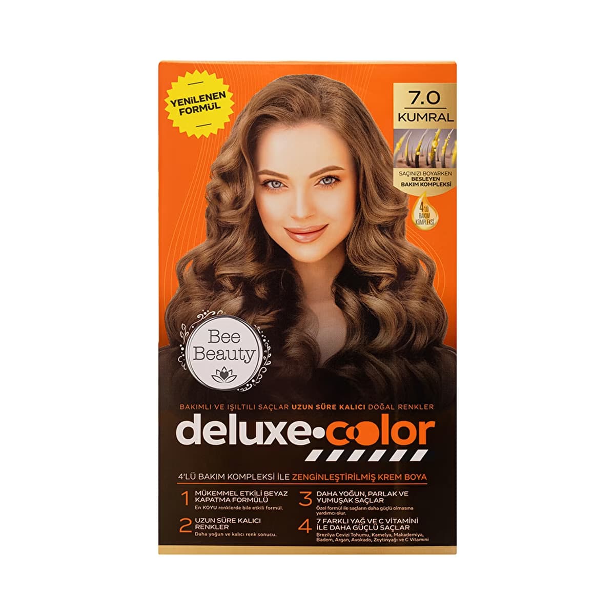 Bee Beauty Deluxe Color Kit Saç Boyası 7.0 Kumral - Gratis