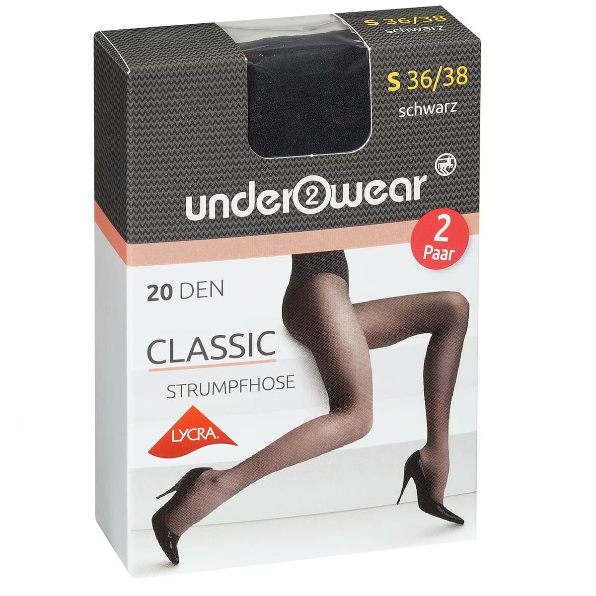 Underwear Likralı Külotlu İnce Çorap 20 den, Siyah 36/38 Beden