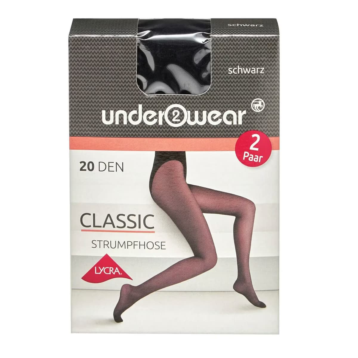 Underwear Likralı Külotlu İnce Çorap 20 den, Siyah 44/46 Beden