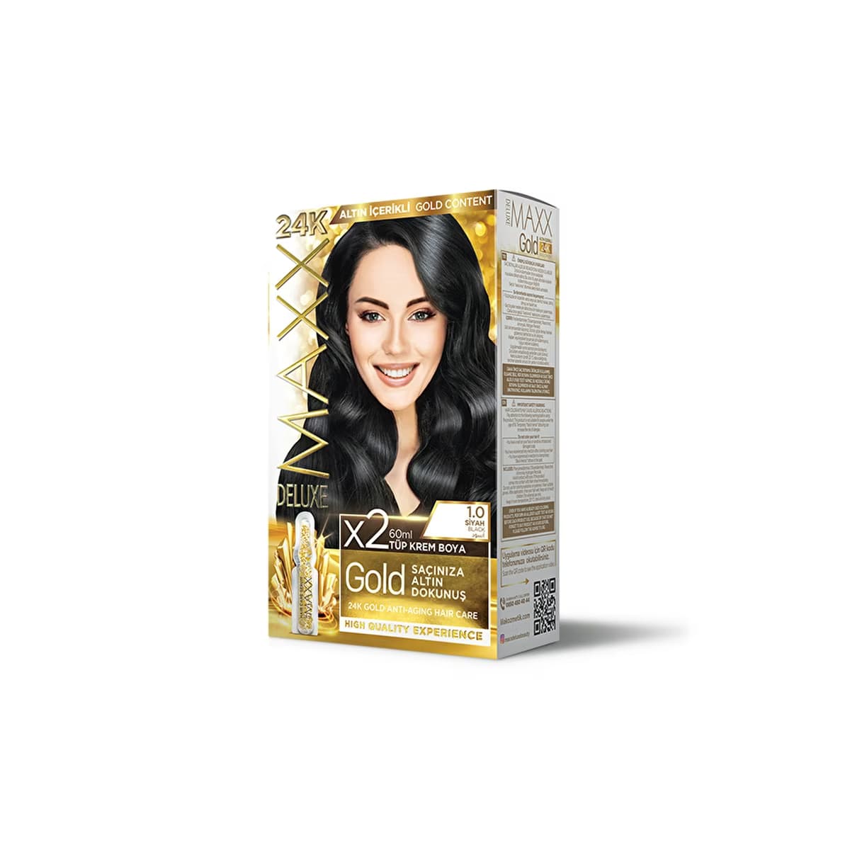 Maxx Deluxe Golden Beauty Saç Boyası 1.0 Siyah - Gratis