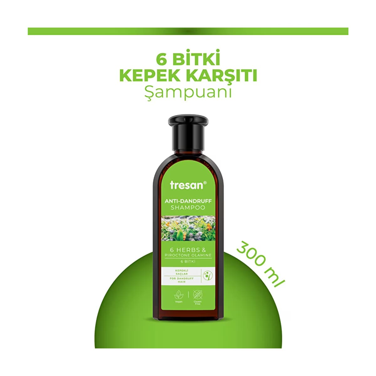 Tresan 6 Bitki Kepek Karşıtı Bakım Şampuanı 300 ml - Gratis