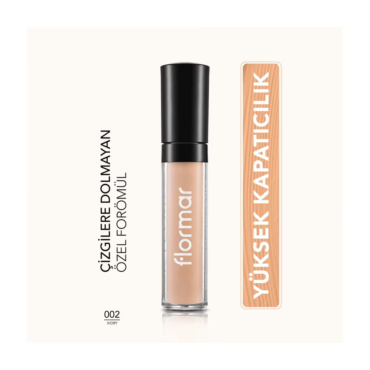 Flormar Perfect Coverage Hafif Yapılı Kapatıcı 002 Ivory: Sıcak Alt Ton - Gratis