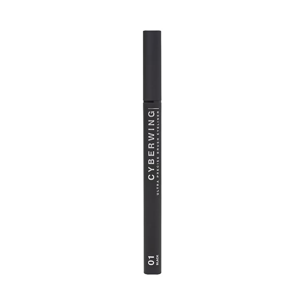 Influence Beauty Eyeliner with Brush Cyberwing 01 Jet Black - Precision Brush Eyeliner for Sharp Lines - Gratis