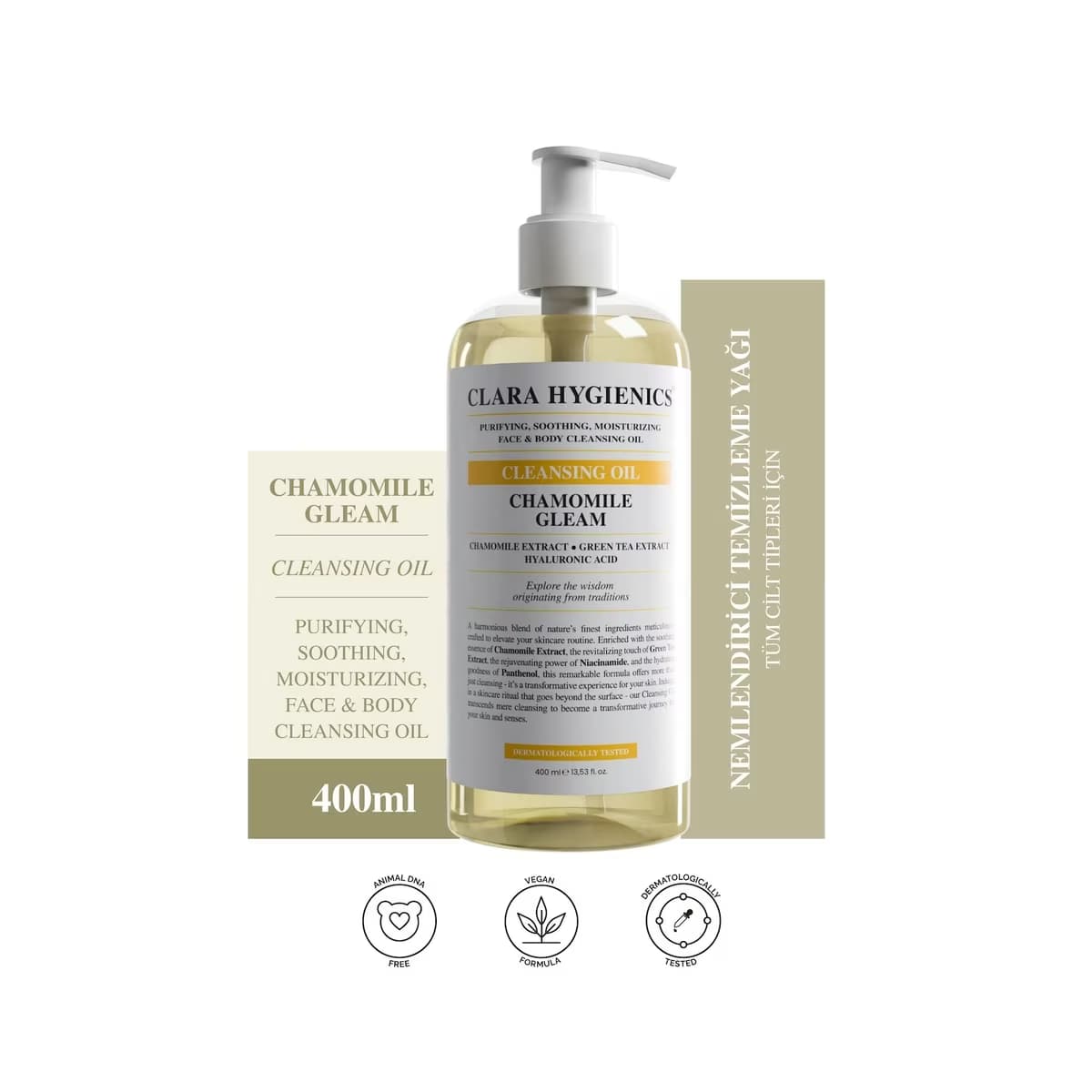 Clara Hygienics Chamomile Gleam Temizleme Yağı 400 ml - Gratis