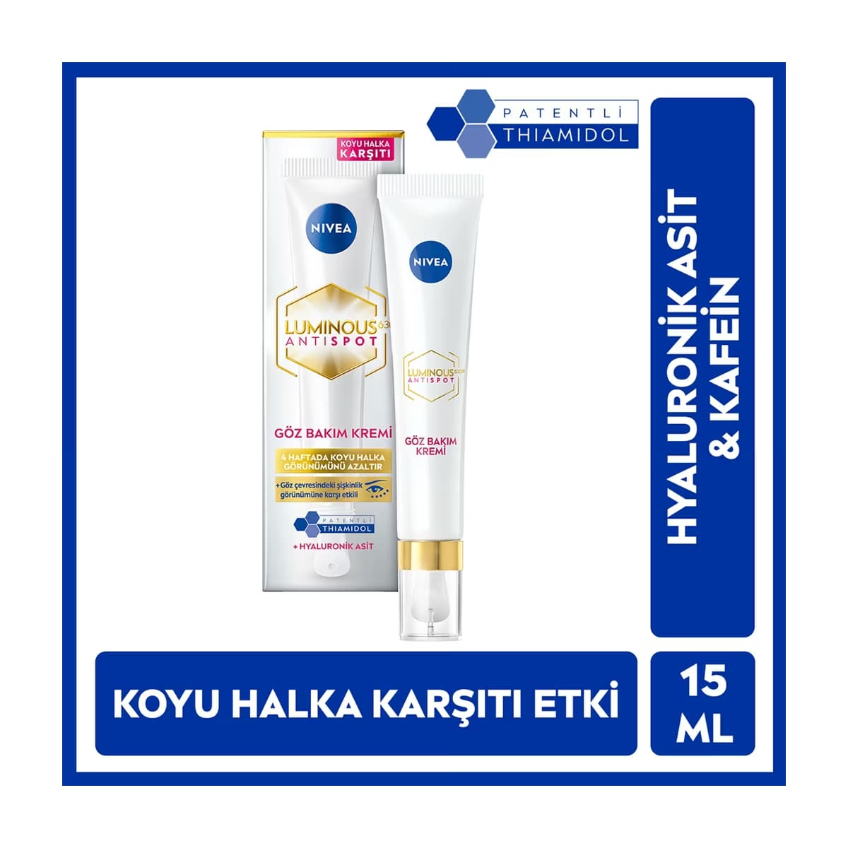 Nivea Luminous630 Thiamidol Etkili Koyu Halka Karşıtı Göz Bakım Kremi 15 ml - Gratis