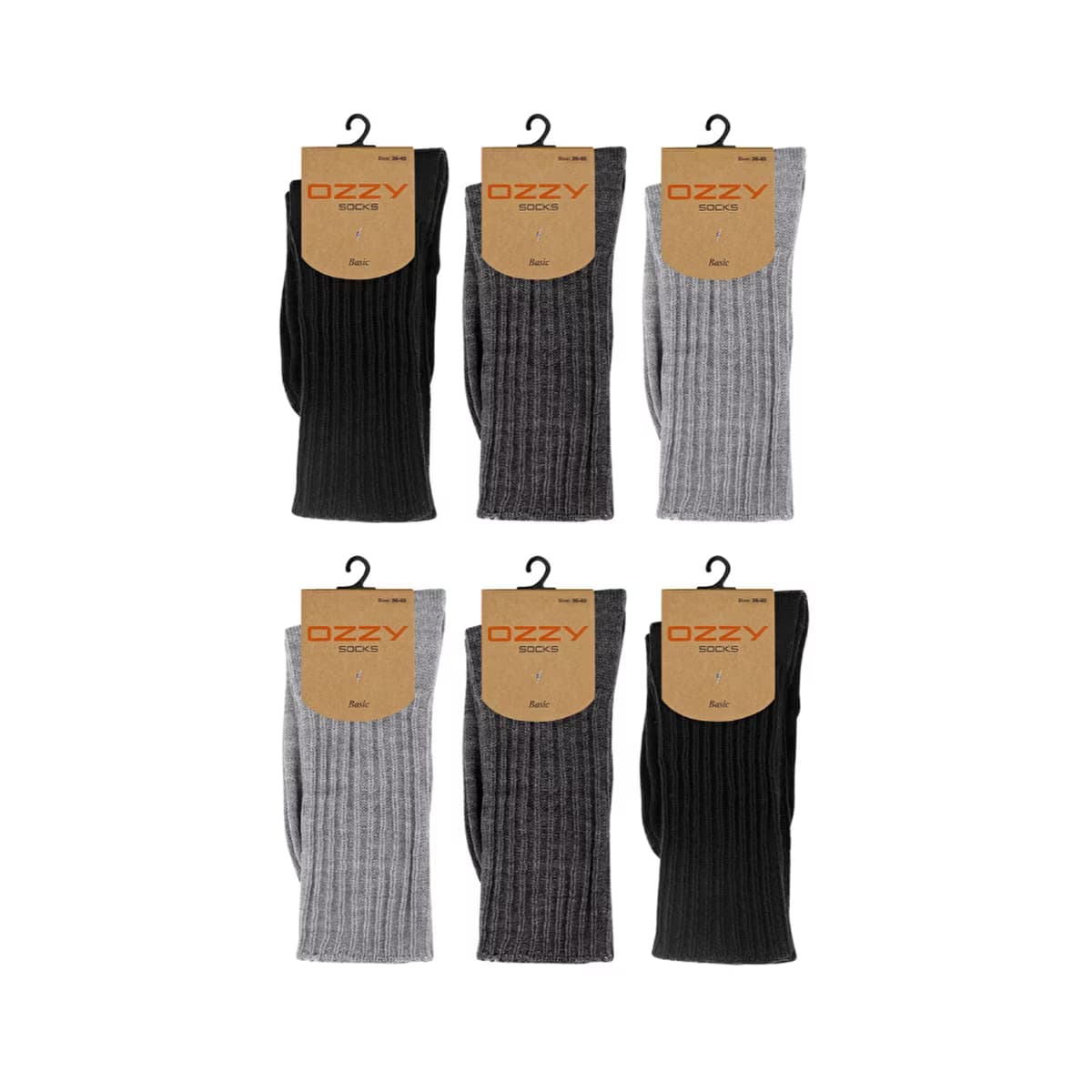 Ozzy Socks Kadın 6'lı Yünlü Uyku Çorabı Renkli 2 36/40 - Gratis
