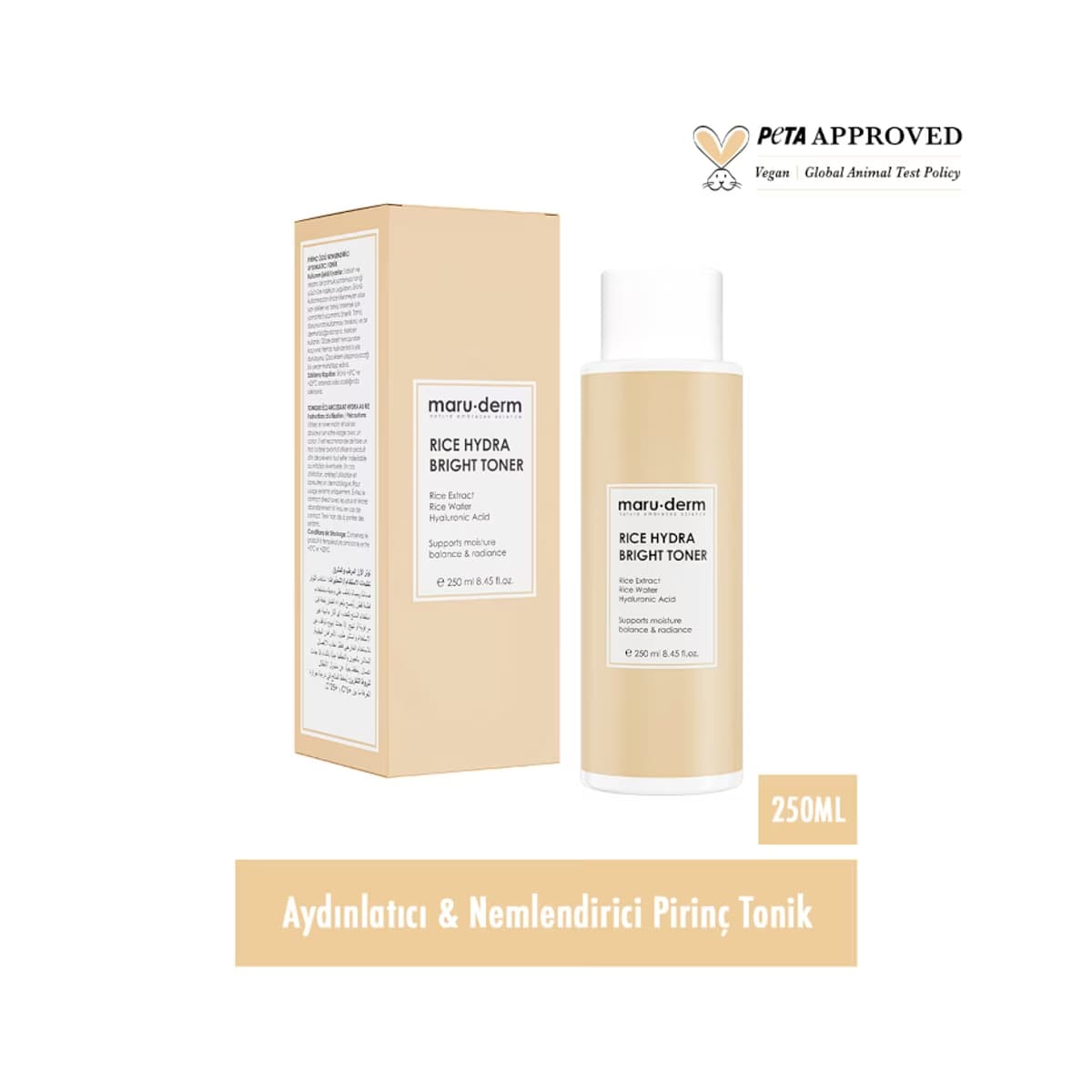 Maruderm Pirinç Özlü Aydınlatıcı Tonik 250 ml - Gratis