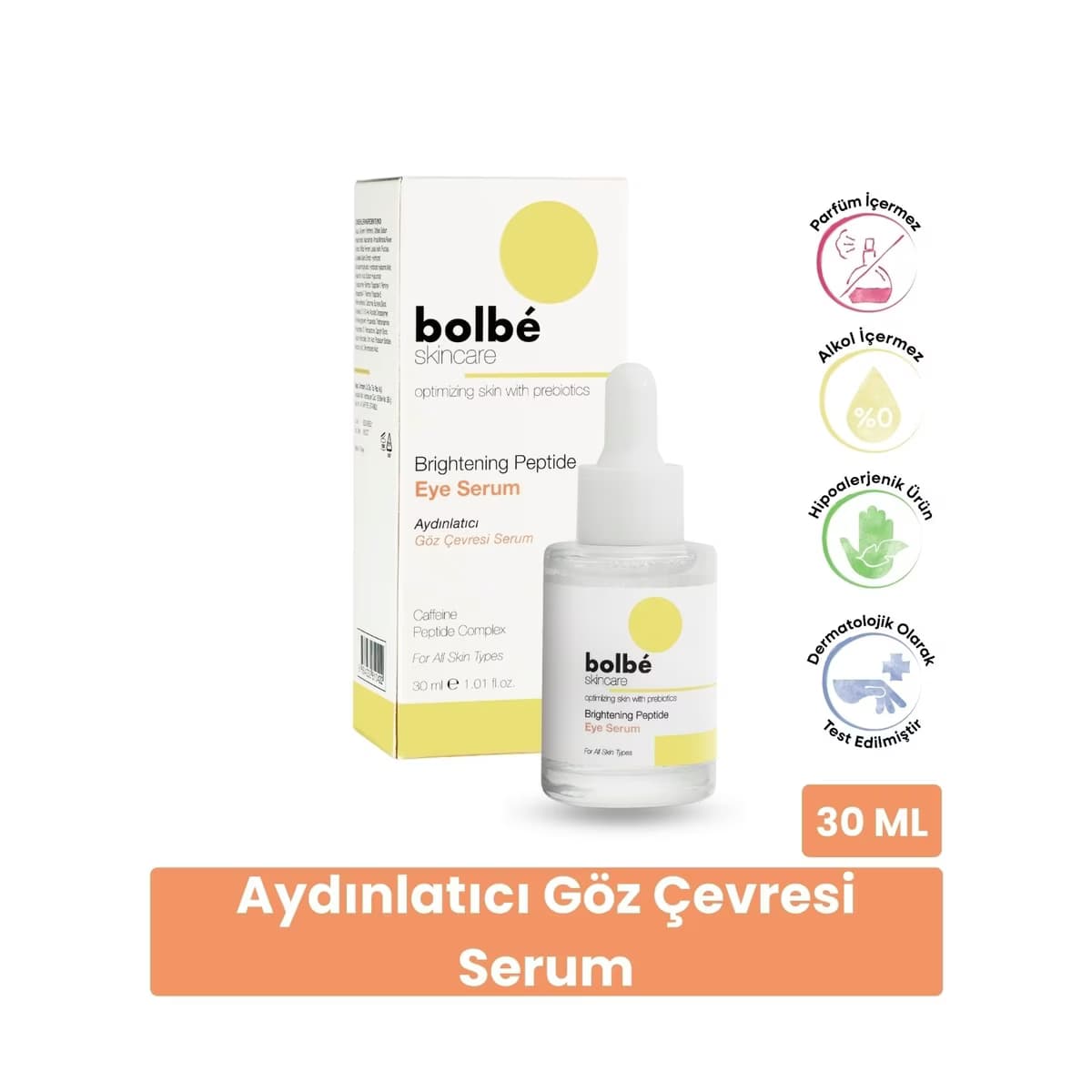 Bolbe Göz Altı Torbalanma ve Koyu Halka Karşıtı, Kafein İçeren Göz Çevresi Serumu 30 ml - Gratis
