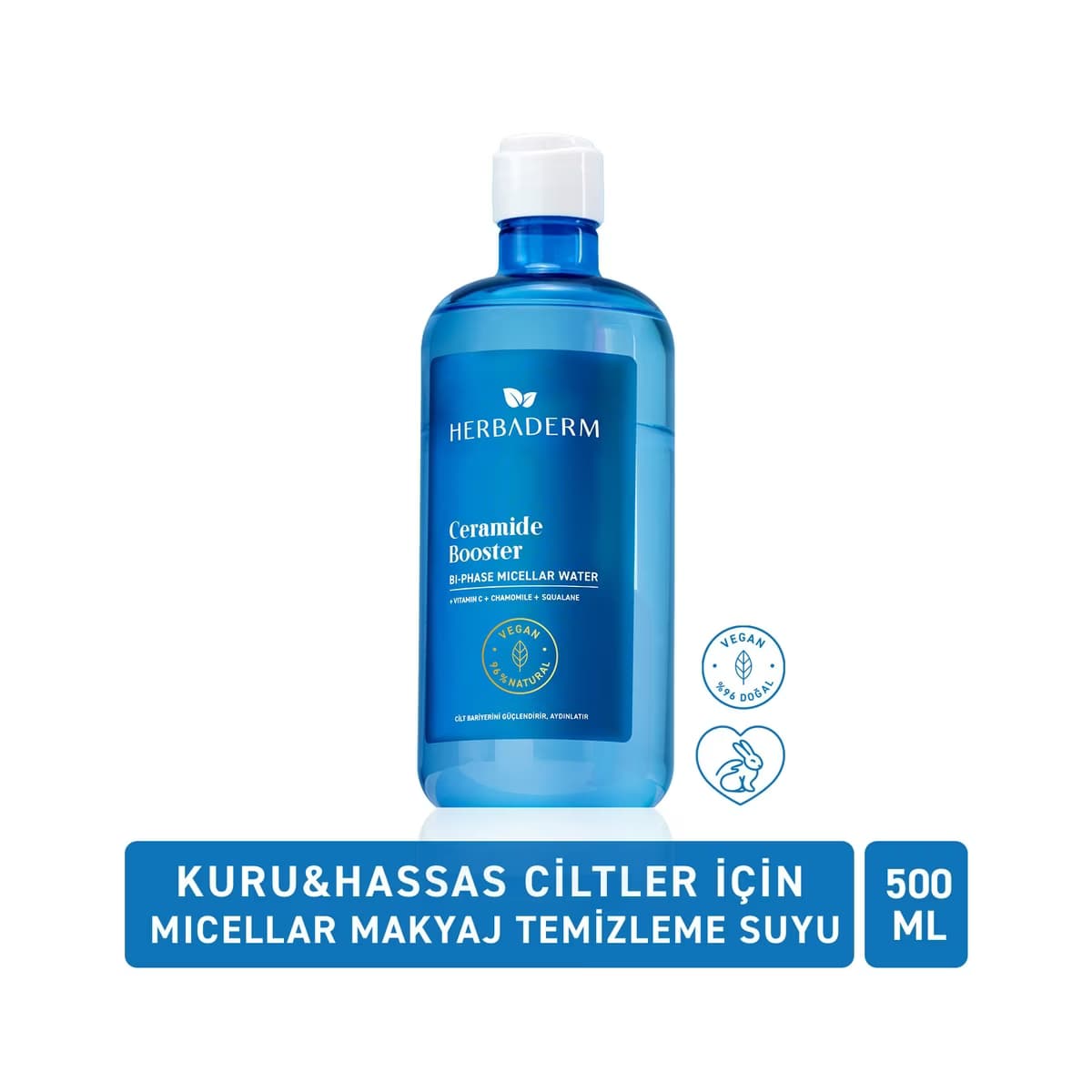 Herbaderm Ceramide Booster Micellar Makyaj Temizleme Suyu 500 ml - Gratis
