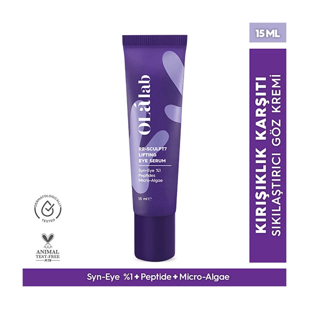 Olalab İnce Çizgi Kırışıklık Karşıtı Sıkılaştırıcı Mikro-Alg & Peptit Göz Kremi 15 ml - Gratis