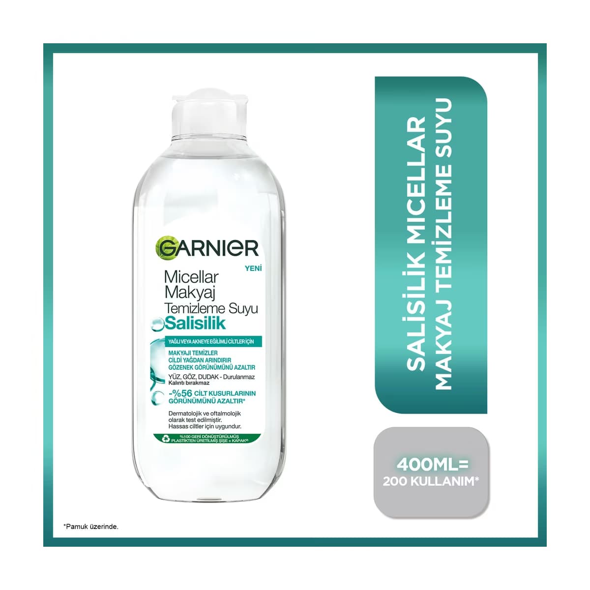Garnier Salisilik Micellar Makyaj Temizleme Suyu 400 ml - Gratis