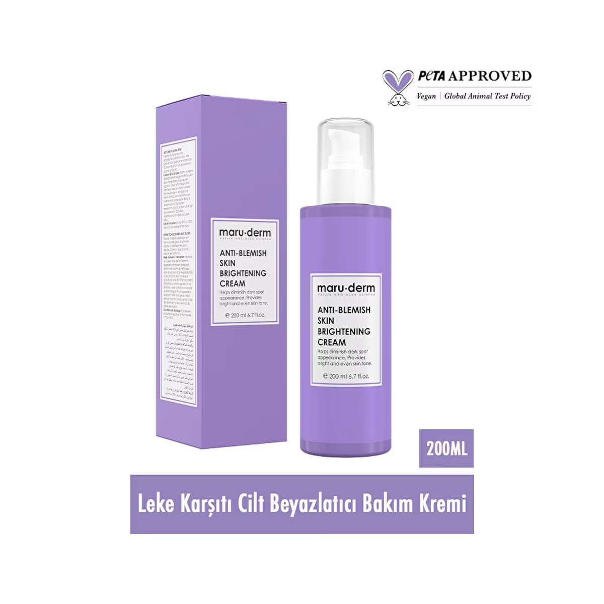 Maruderm Leke Karşıtı Cilt Beyazlatıcı Bakım Kremi 200 ml - Gratis