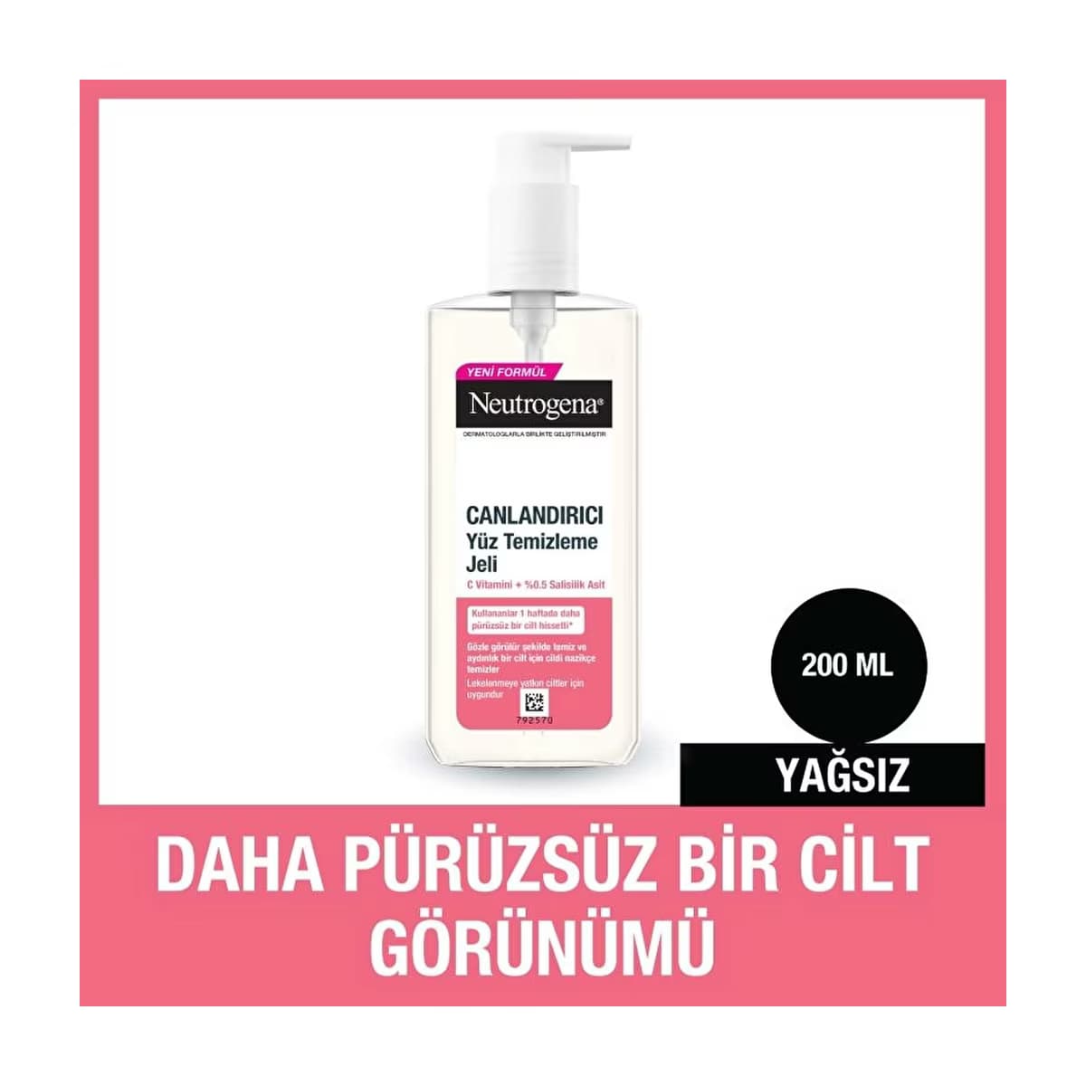 Neutrogena Canlandırıcı Yüz Temizleme Jeli 200 ml - Gratis