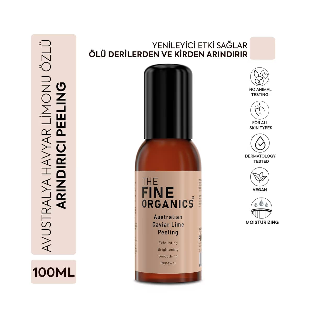 The Fine Organics Avustralya Havyar Limonu Özlü Arındırıcı Yüz ve Vücut Peelingi 100 ml - Gratis