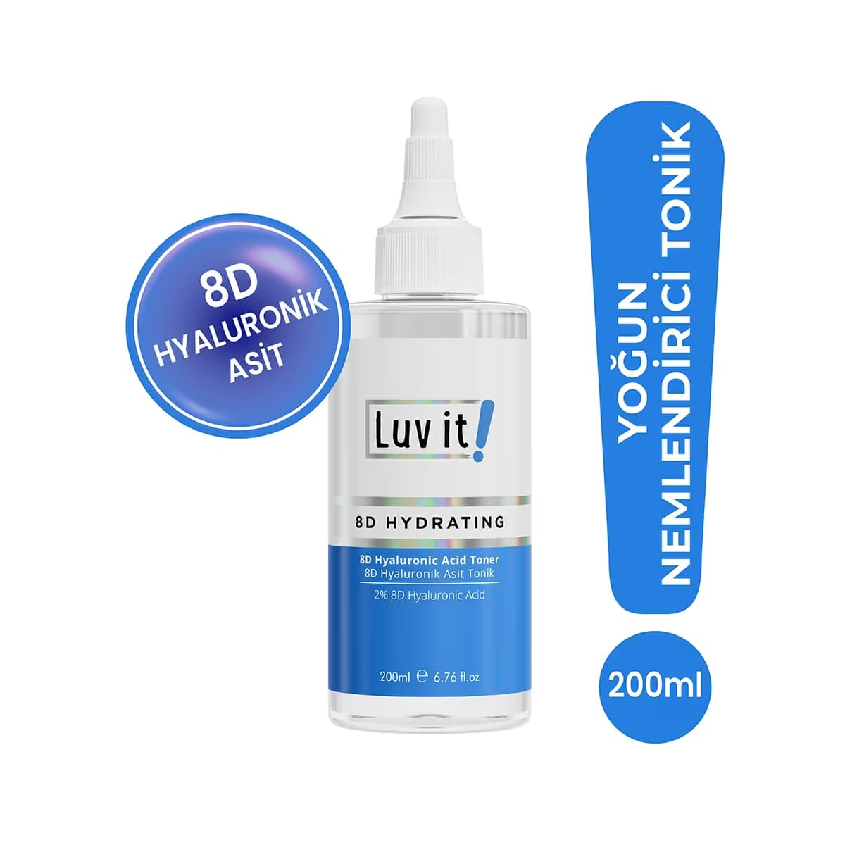 Luv it! 8D Hyalüronik Asit Tonik 200 ml - Gratis