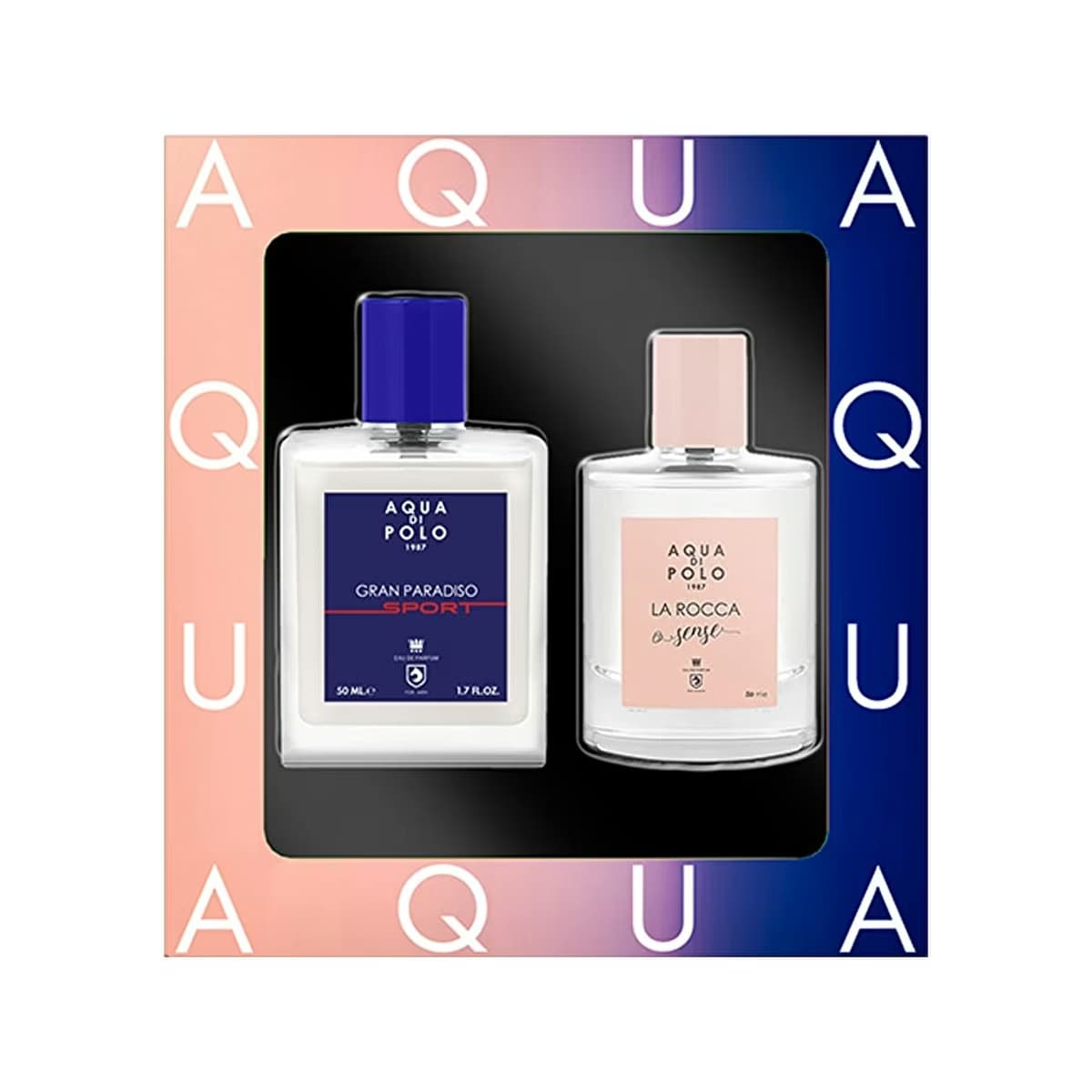 Aqua di Polo 1987 La Rocca Sense EDP Kadın Parfüm 50 ml + Gran Paradiso Sport EDP Erkek Parfüm 50 ml STCC000330 - Gratis