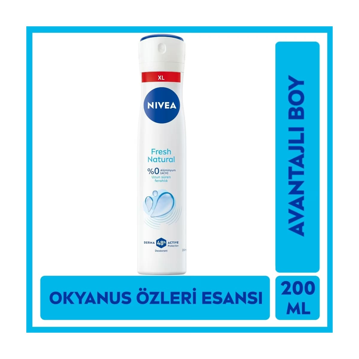 Nivea Fresh Natural Kadın Sprey Deodorant 200 ml - Gratis