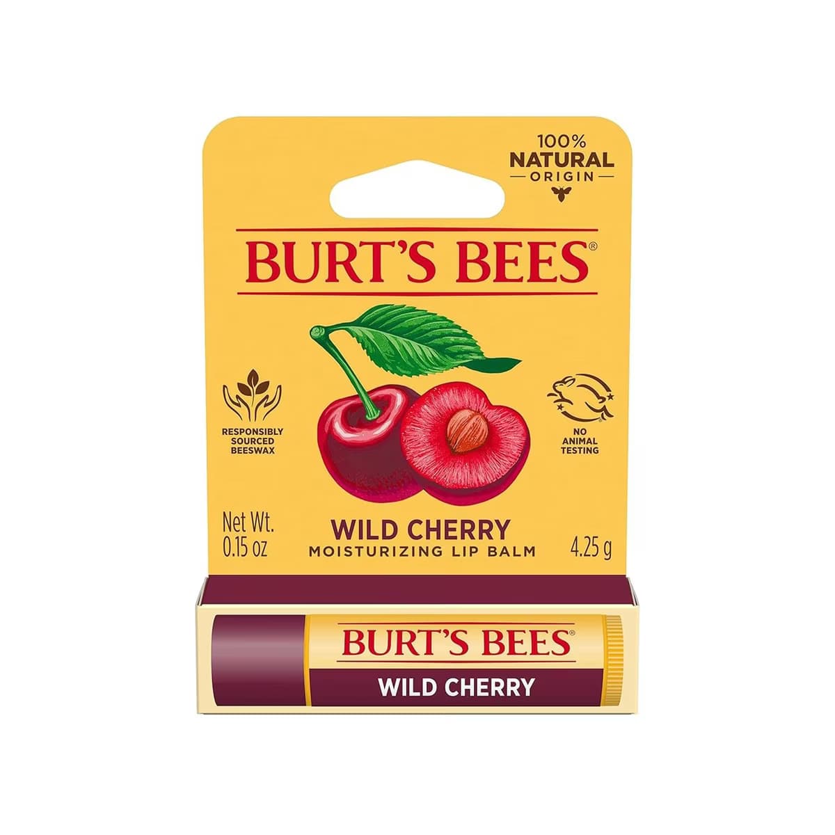Burt's Bees Wild Cherry Lip Balm Dudak Bakım Kremi 4.25 gr - Gratis