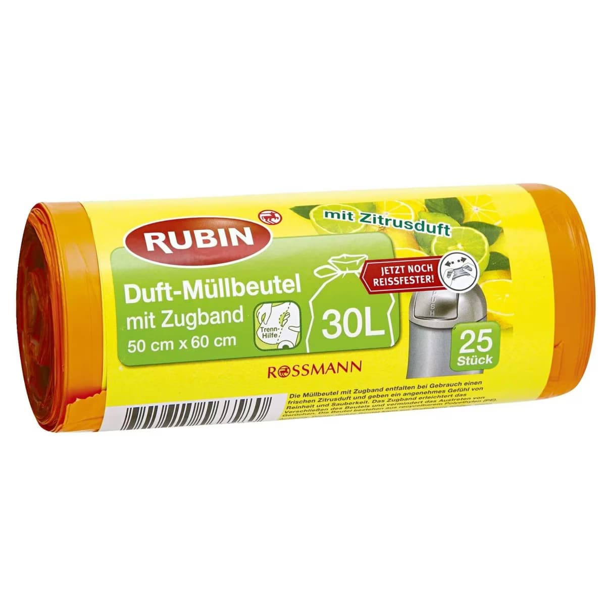 Rubin Çöp Torbası -Limon Kokulu 50X60cm 30 Litre 25'li