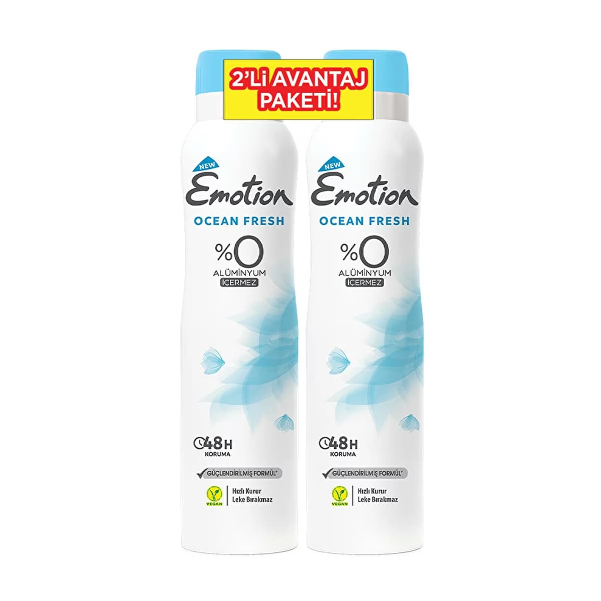 Emotion Kadın Deodorant Sprey Ocean Fresh 2 x 150 ml - Gratis