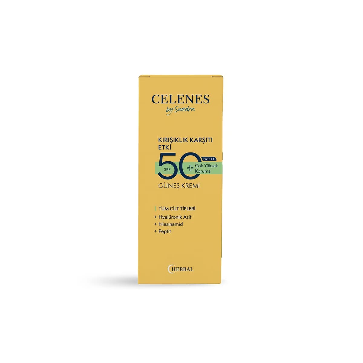 Celenes Herbal 50+SPF Anti Aging Güneş Kremi 50 ml - Gratis