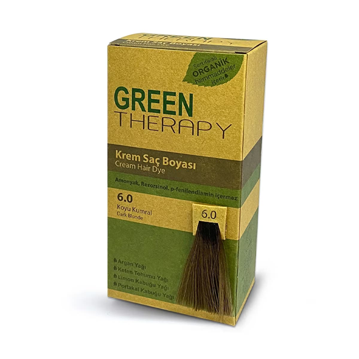 Green Therapy Krem Saç Boyası 6.0 Koyu Kumral - Gratis