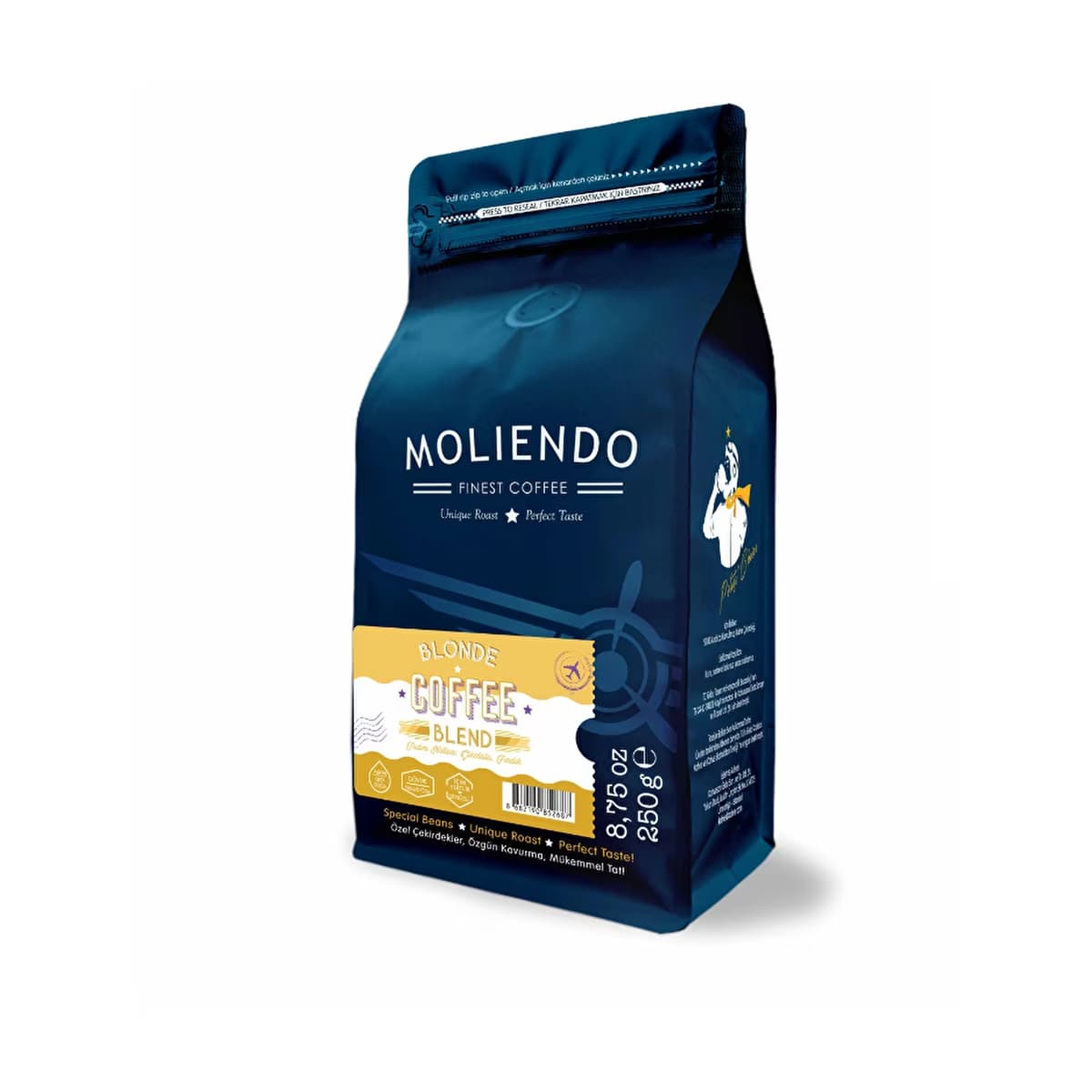 Moliendo Blonde Coffee Blend Kahve (Çekirdek Kahve) 250 gr - Gratis