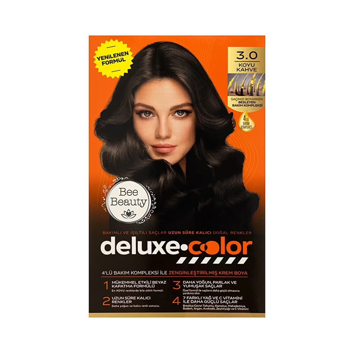 Bee Beauty Deluxe Color Kit Saç Boyası 3.0 Koyu Kahve - Gratis