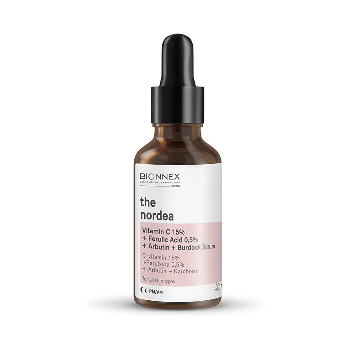 Bionnex Nordea Vitamin C %15 + Ferulic Acid %0,5 + Arbutin + Burdock Serum 30 ml - Gratis