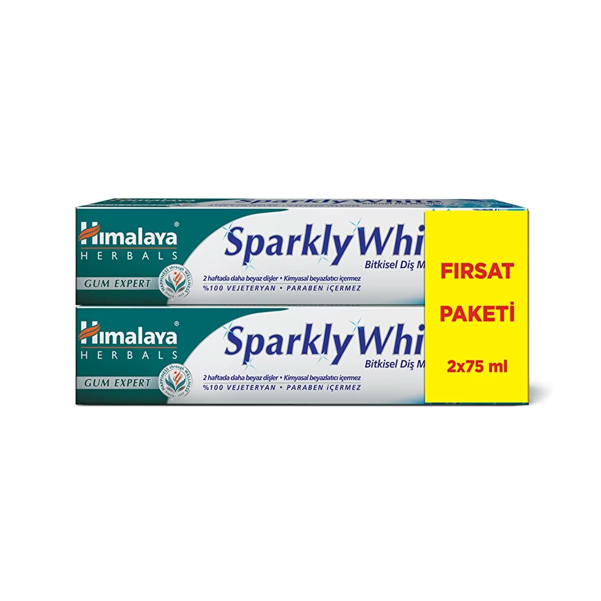 Himalaya Diş Macunu Işıltılı Beyazlık 75 ml x 2 - Gratis