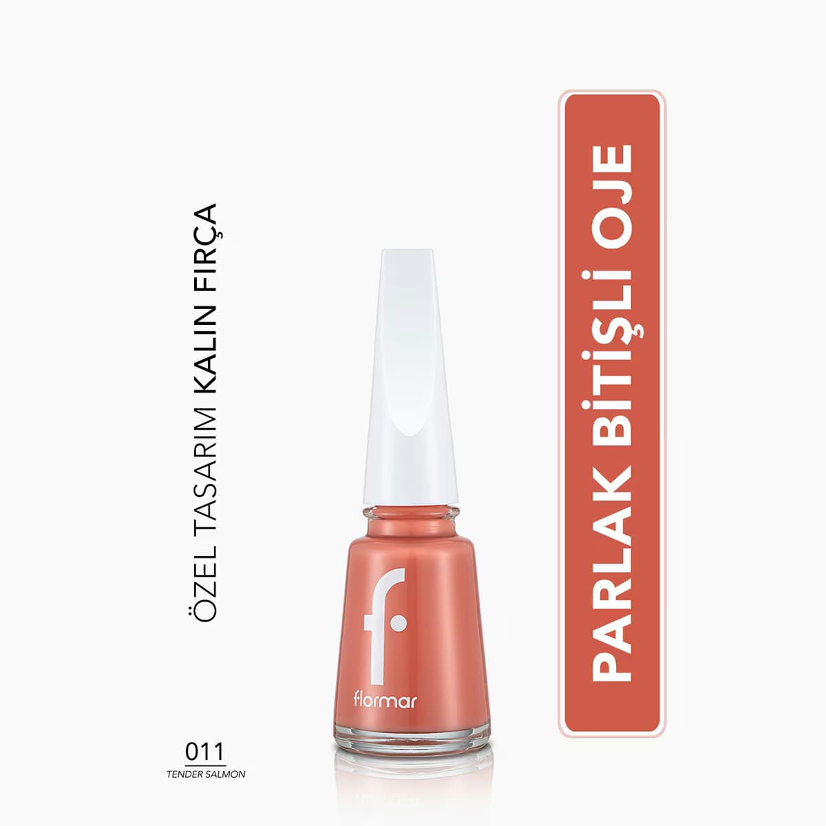 Flormar Nail Enamel Yoğun Pigmentli Parlak Oje No: 011 Tender Salmon