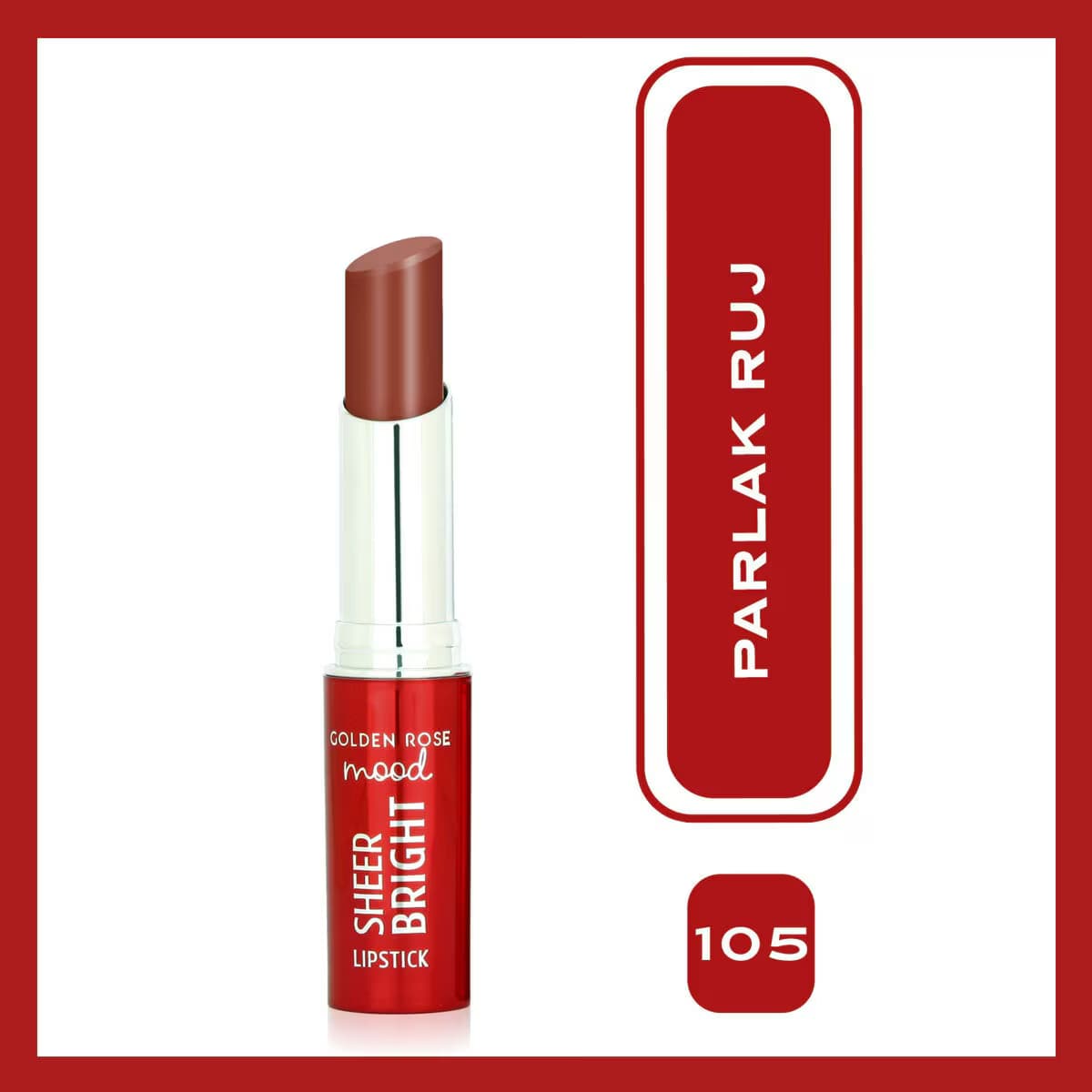 Golden Rose Mood Sheer Bright Ruj 105 Hazelnut