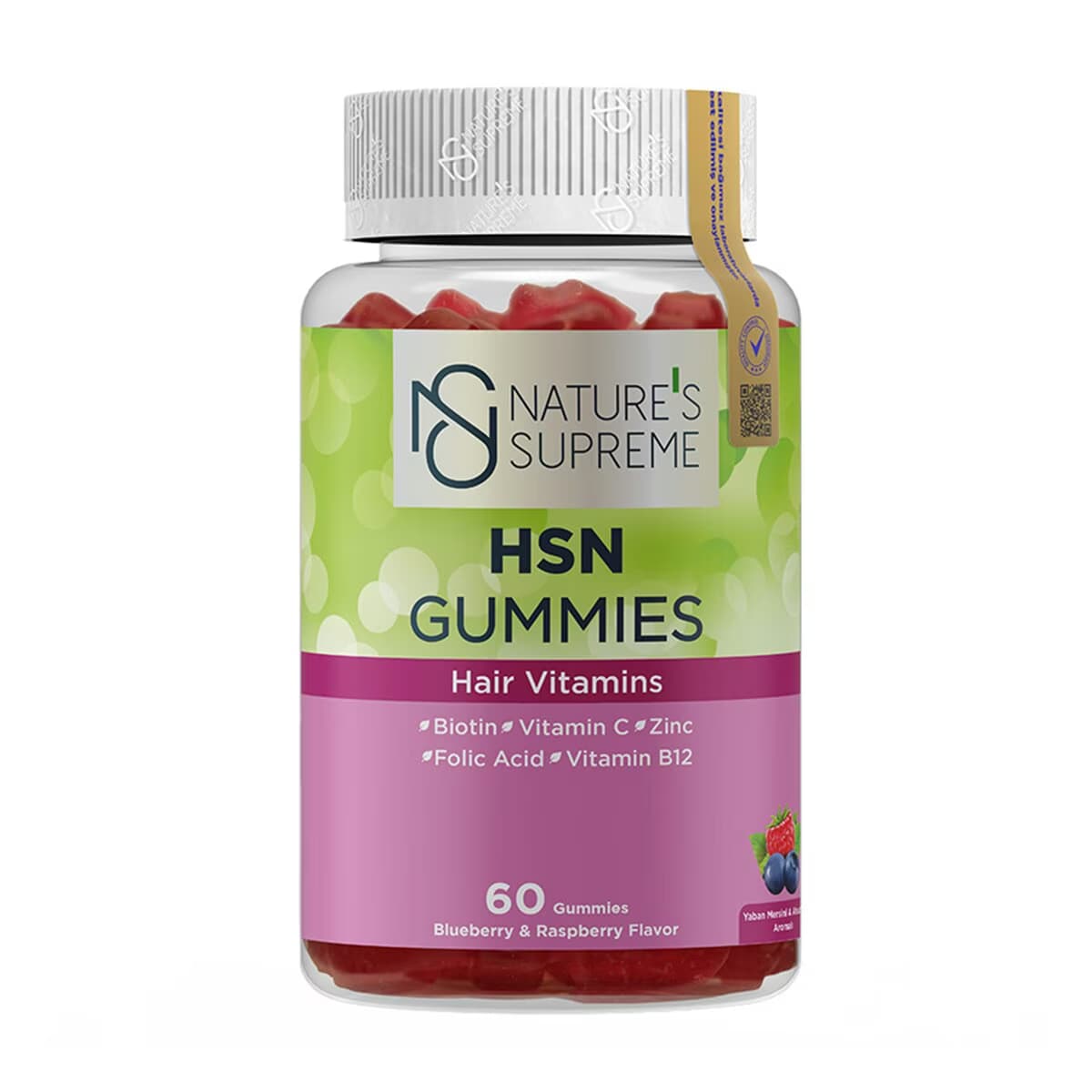 Natures Supreme Hsn Gummy Kırmızı Meyveler 60'lı