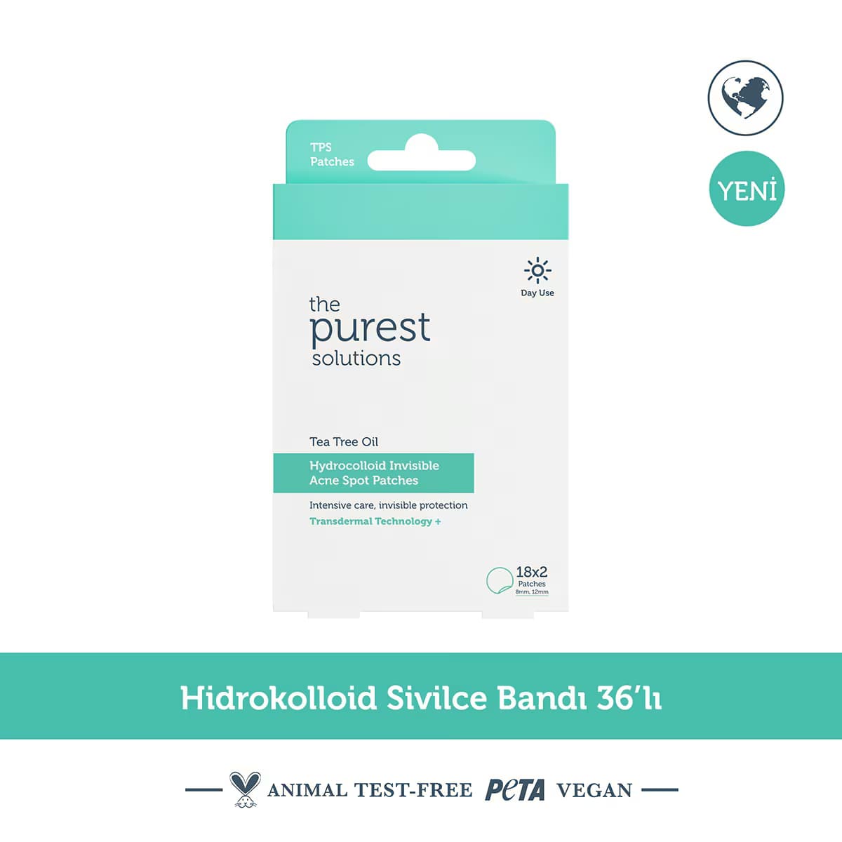 The Purest Solutions Hidrokolloid Akne Karşıtı & Yatıştırıcı Bant 36'lı