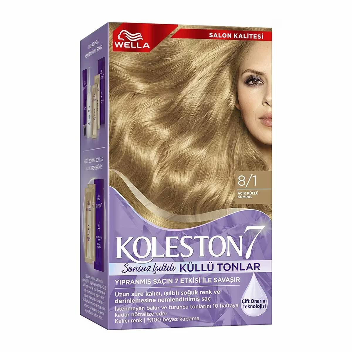 Koleston Wella Supreme Sonsuz Işıltılı Küllü Tonlar Saç Boyası 8/1 Açık Küllü Kumral