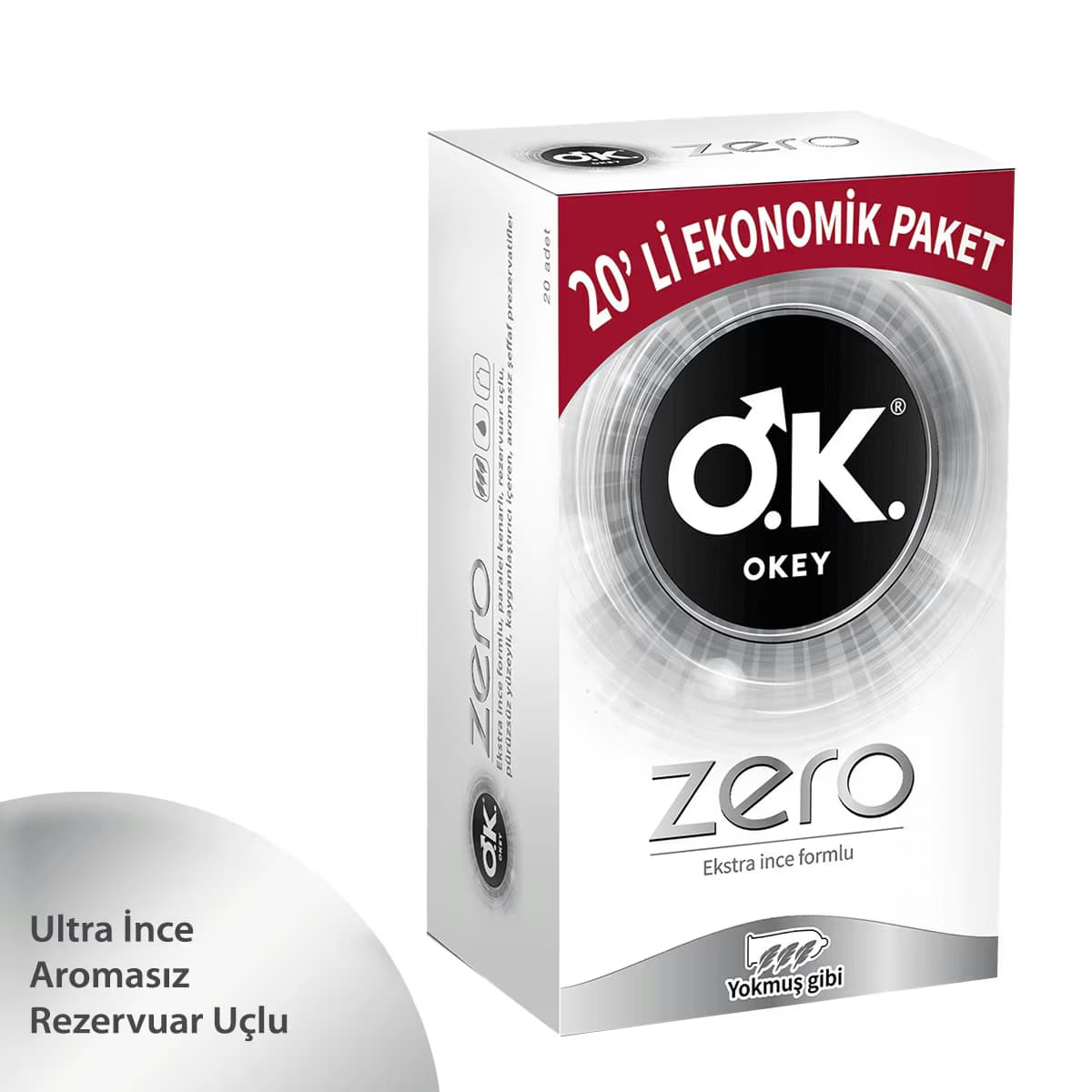 Okey Zero Ekonomik Paket Prezervatif 20 Adet