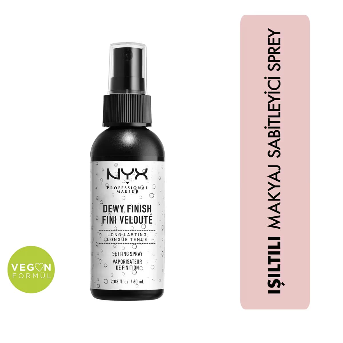 Nyx Professional Makeup Makyaj Sabitleme Spreyi Islak Bitiş