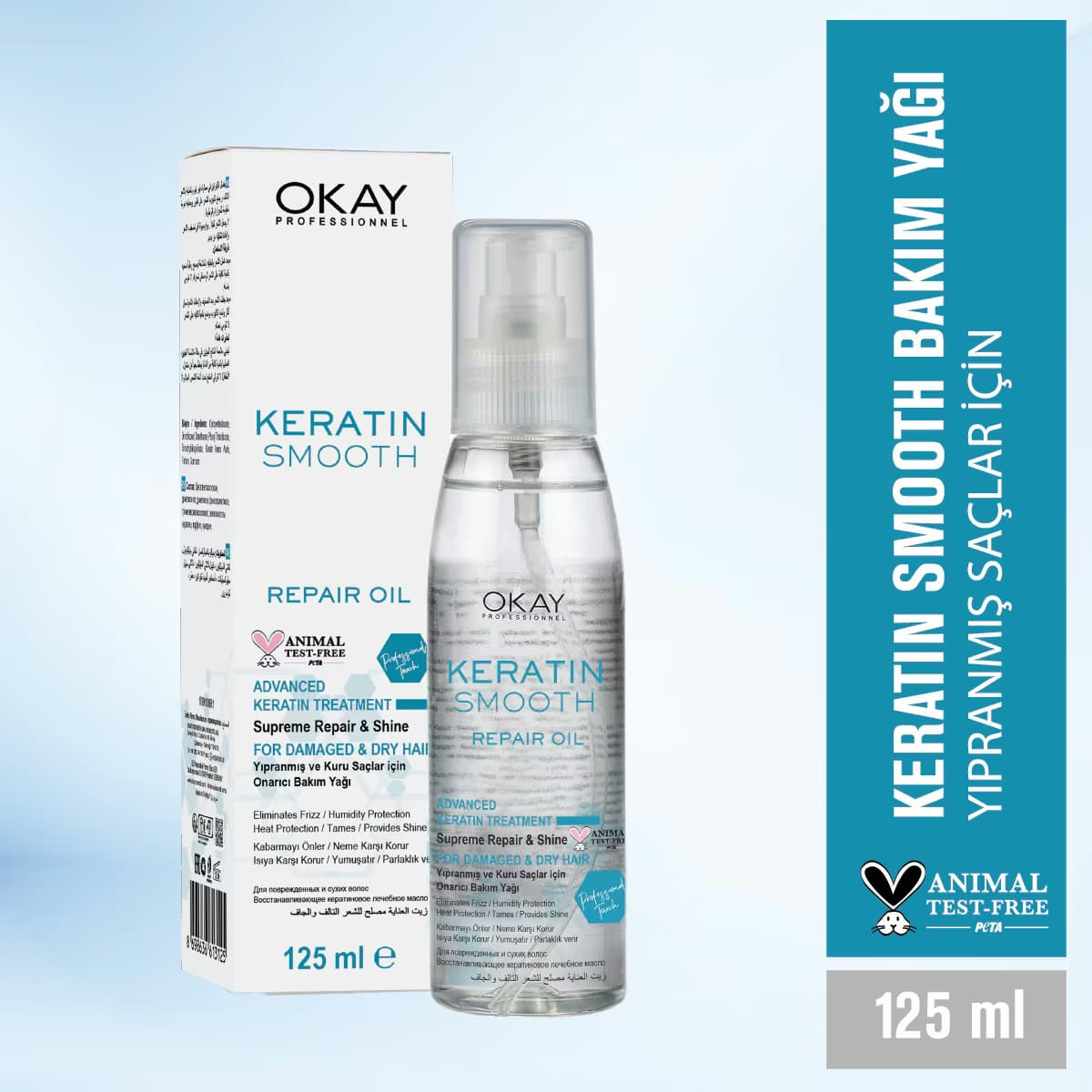 Okay Professionnel Keratin Smooth Saç Bakım Yağı 125 ml
