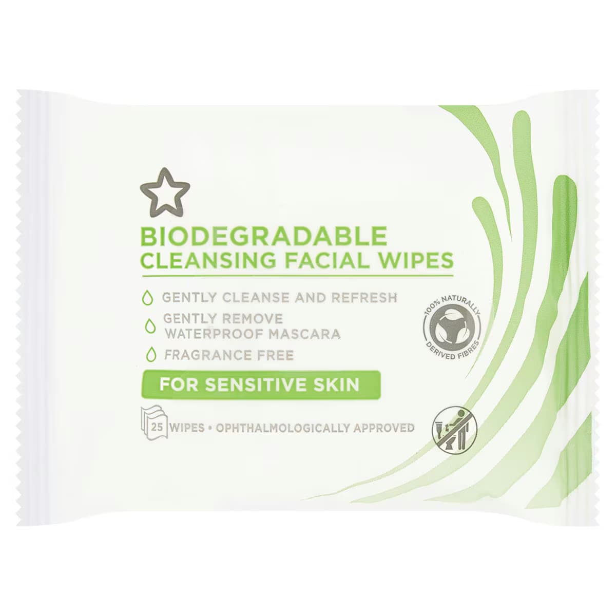 Superdrug Facial Cleansing Wipes Sensitive Skin 25 Adet