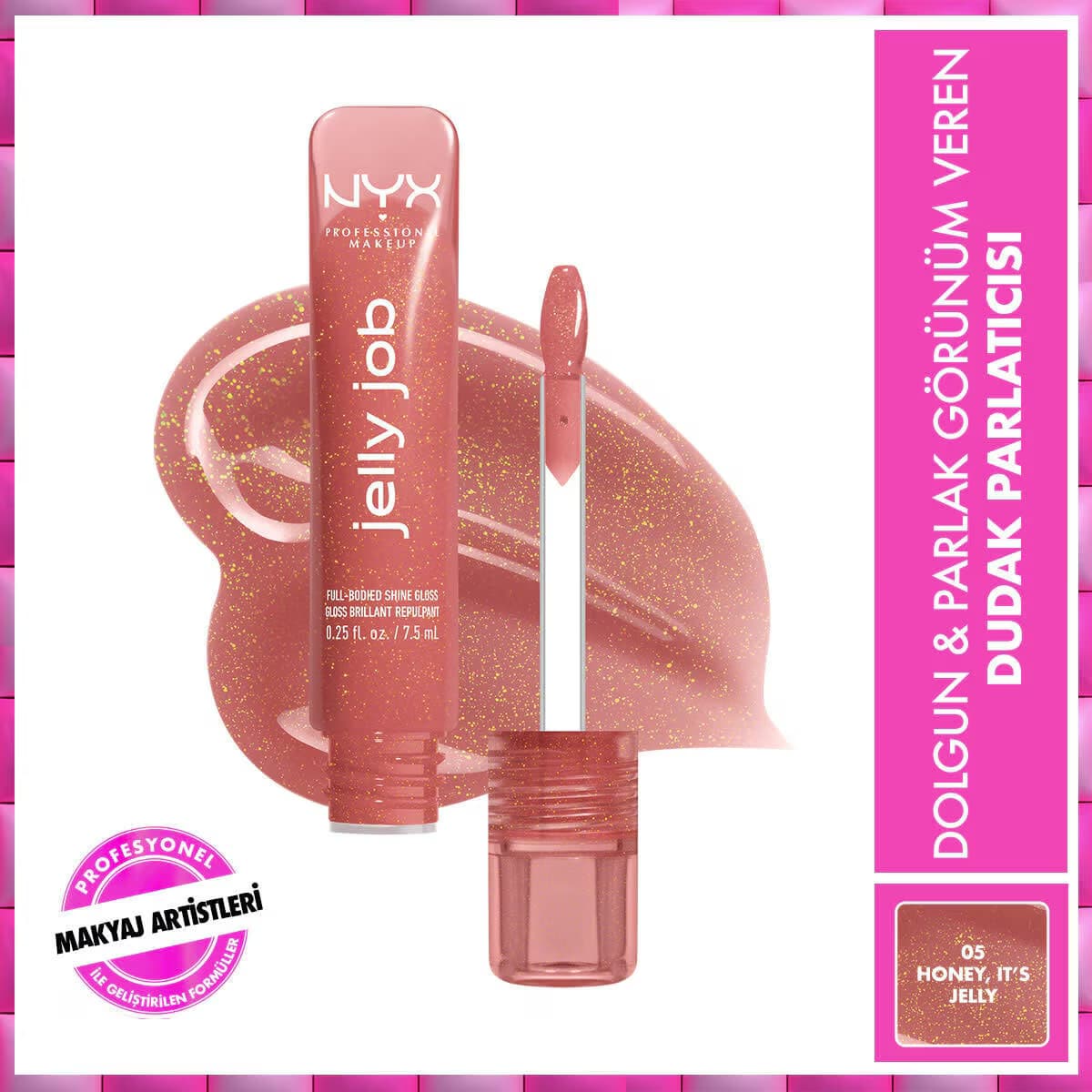 Nyx Professional Makeup Jelly Job Dudak Parlatıcısı Honey Its Jelly