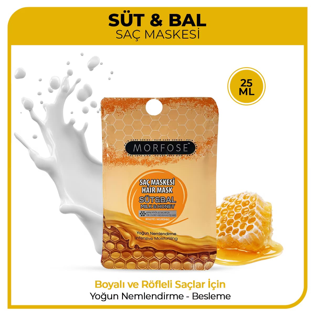 Morfose Saç Maskesi Süt Bal 25 ml