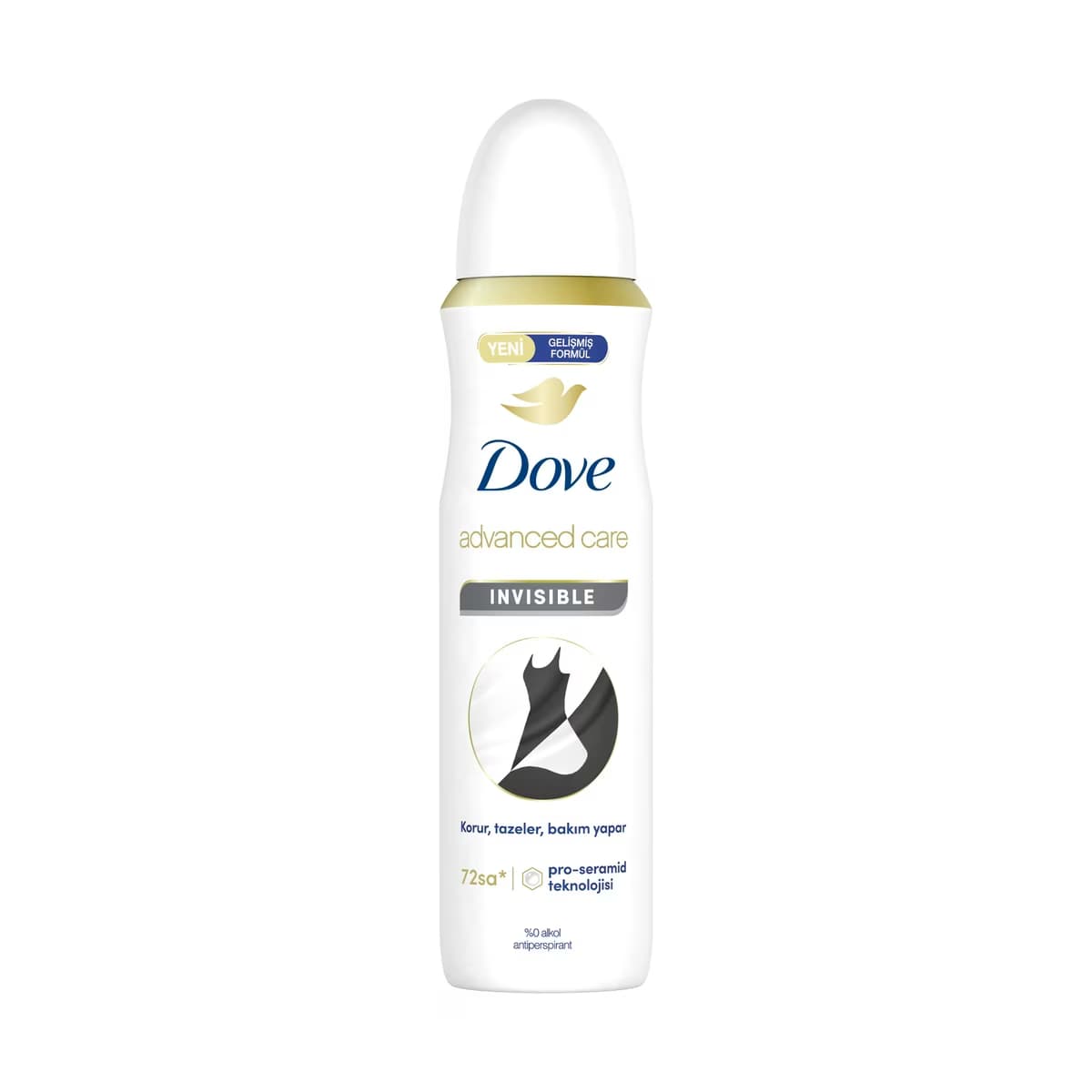 Dove Kadın Sprey Deodorant 1/4 Nemlendirici Krem Invisible Dry 150 ml - Gratis