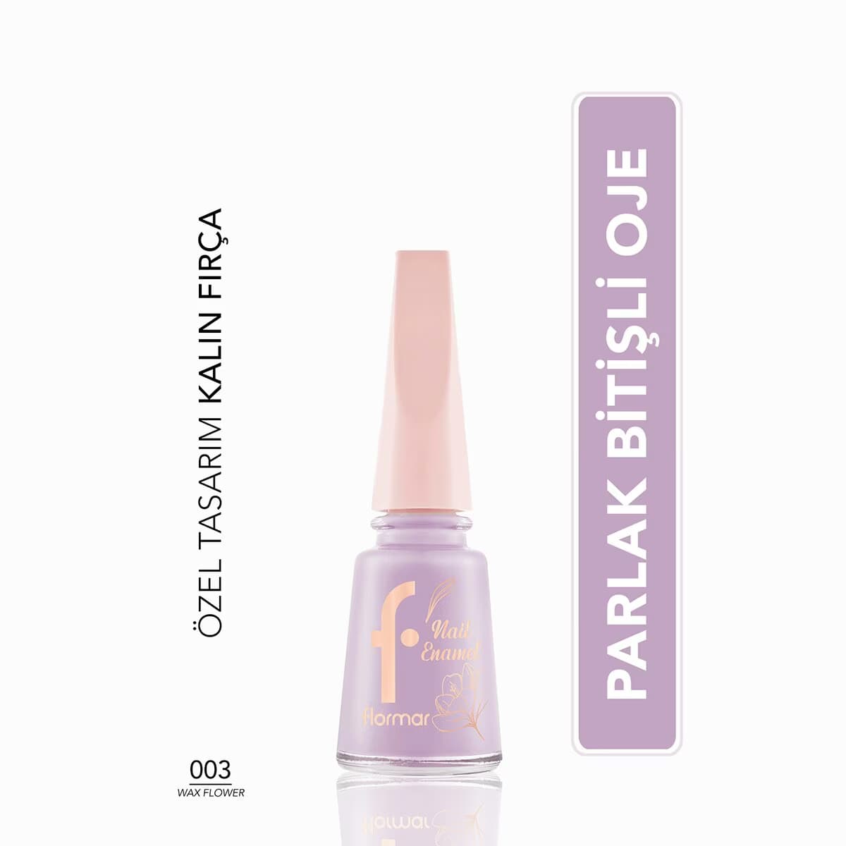 Flormar Blossom Yüksek Pigmentli & Parlak Bitişli Kalın Fırçalı Oje No: 003 Wax Flower