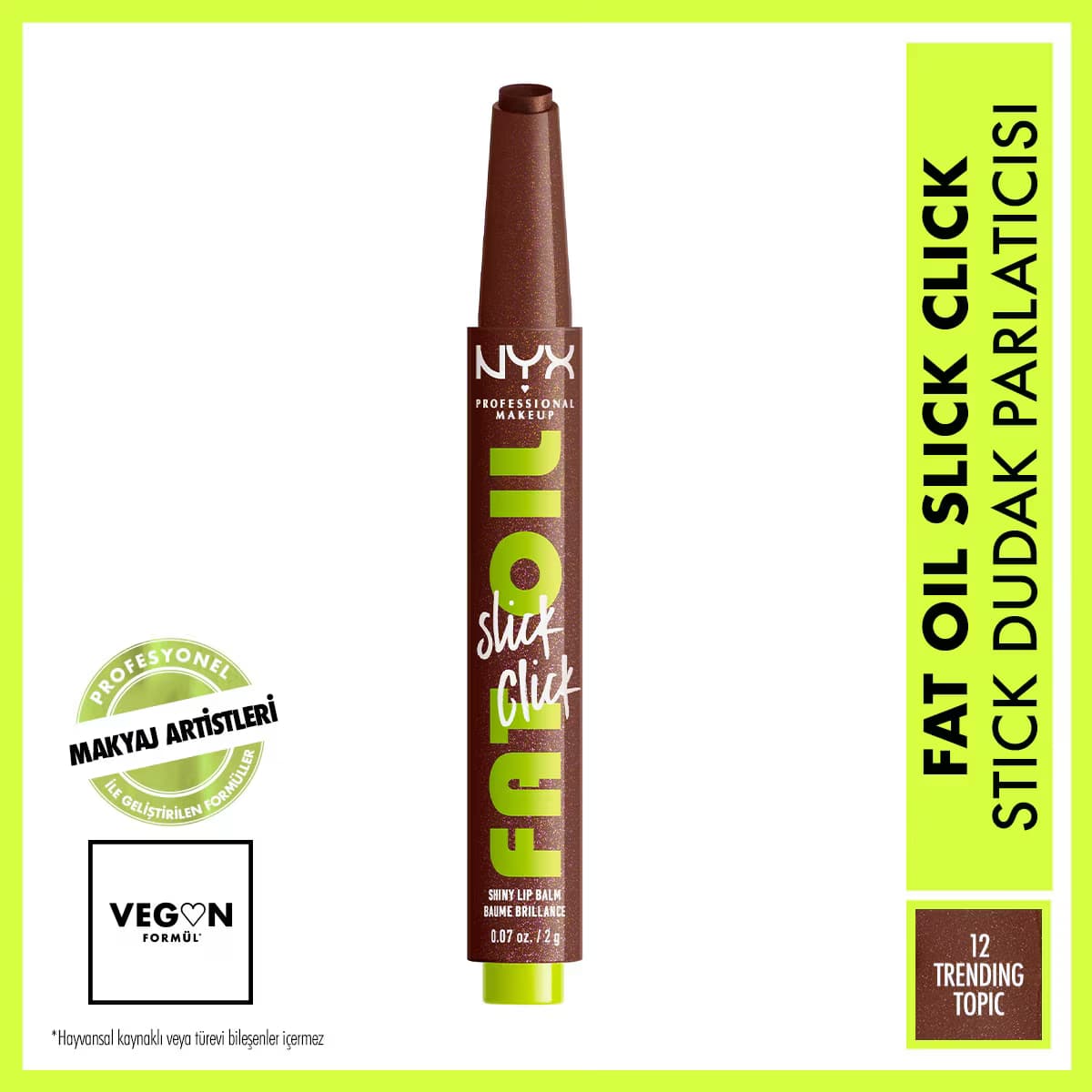 Nyx Professional Makeup Fat Oil Slick Click Parlatıcı Dudak Balmı 12 Trending Topic