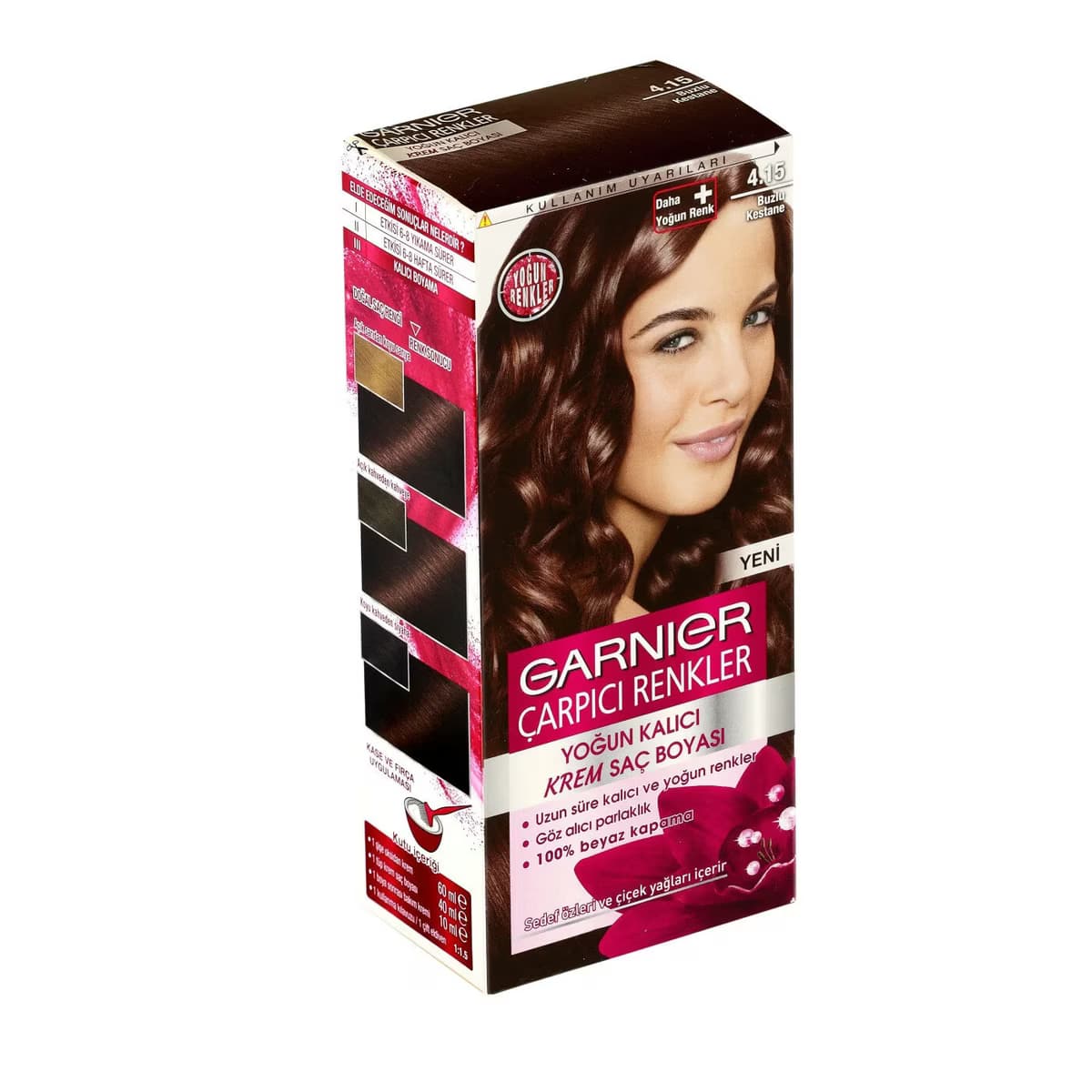 Garnier Saç Boyası Color Natural Çarpıcı Renkler Buzlu Kestane 4.15