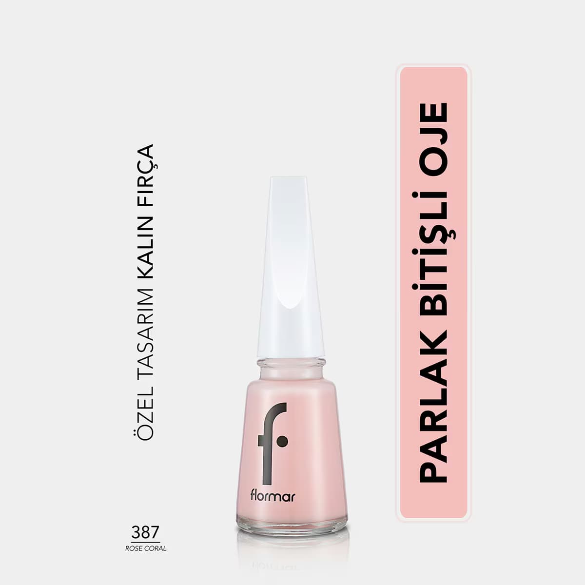 Flormar Nail Enamel Yoğun Pigmentli Parlak Oje No: 397 Rose Coral